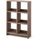 アイリスオーヤマ ウッドオープンシェルフ 幅690×奥行265×高さ1094mm アッシュブラウン