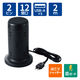 タワー型 電源タップ USBタップ 2m 12口 USB×5 雷ガード ほこり防止 黒 TT-U02-1220BK エレコム 1個