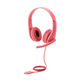 ヘッドセット こども用 両耳 USB接続 回転式マイクアーム レッド HS-KD01URD 1個 エレコム