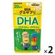 UHA味覚糖　UHAグミサプリKIDS　DHA（20日分）　みかん＆レモン味　1セット（2袋）　子ども向けサプリメント