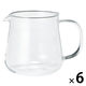 【まとめ買いセット】無印良品 耐熱ガラス サーバー 小 500mL 1セット（1個×6） 良品計画