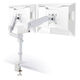 モニターアーム デュアル(2画面) 支柱付 ガススプリング式 耐荷重1~8kg ホワイト DPA-DL07WH エレコム 1個（わけあり品）