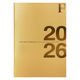 【アウトレット】【2026年度版手帳】日本ノート FOB A5 ダイアリーノート マンスリー ゴールド PBF48GO26 1冊