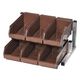 遠藤商事 スマートオーガナイザー 2段3列(6ヶ入) ブラウン 62-6523-80 1ケース(6個)（直送品）