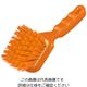 Hill Brush サーモンレジンブラシ 柄付ブラシハード オレンジ 毛丈44mm D4RES 1本 62-6166-92（直送品）