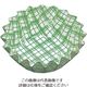 アヅミ産業 紙カップ ココケース 丸型(500枚入) 緑 8 1ケース(500枚) 62-6648-84（直送品）