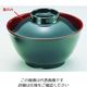 関東プラスチック工業 ニューメラミン汁椀 (外黒内朱) 蓋 M-355 1個 62-6853-51（直送品）