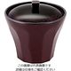 福井クラフト 耐熱ABS 荒彫小町カップ 漆刻/溜内黒 2.8寸 63-7201-20 1個（直送品）