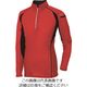 アイトス ハーフZIP長袖シャツ レッド 4L 551031-009-4L 1着 143-8054（直送品）