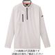 アイトス 長袖ハーフZIPシャツ(男女兼用) ホワイト S 10606-001-S 1着 144-1093（直送品）