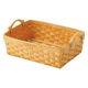 ちどり産業 ウッドチップ角型バスケット取っ手付きロータイプ S 88-41S 1個（直送品）