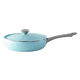 【アウトレット】深型フライパン 26cm 蓋付き IH ガス火対応 ブルー LPTーP26FBU 1個 マイヤー