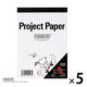 オキナ プロジェクトペーパー A6　5mm方眼 50枚 スヌーピー PPPA6 1セット（1冊×5）