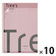 日本ノート Tree'sノート A4 PメモリU罫8mm 40枚スモークピンク　 TRPUA4 1セット（1冊×10）