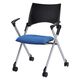 TOKIO ネスティング・スタッキングチェア 肘付 ブルー 1箱(4脚入)  並行 垂直 ミーティングチェア キャスター付き（取寄品）