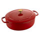 【アウトレット】Ballarini(バッラリーニ) ベラモンテ オーバル 鋳物ほうろう鍋 23cm レッド ガス・IH・オーブン ツヴィリング