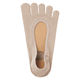 無印良品 レディース 婦人 かかと滑り止め付き 深履き ５本指フットカバー ２３～２５ｃｍ ペールブラウン 良品計画