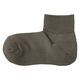無印良品 レディース 婦人 足なり直角 履き口やわらか パイル編み ショート丈靴下 ２３～２５ｃｍ オリーブグリーン 良品計画