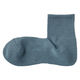 無印良品 メンズ 紳士 足なり直角 パイル編み ショート丈靴下 無地 ２５～２７ｃｍ ダスティブルー 良品計画