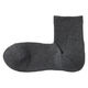 無印良品 メンズ 紳士 足なり直角 パイル編み ショート丈靴下 無地 杢色 ２５～２７ｃｍ チャコールグレー 良品計画
