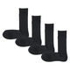 無印良品 メンズ 紳士 足なり直角 リブ編み靴下（４足組） ２５～２７ｃｍ 黒 良品計画