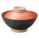 アースモス 黒塗内朱蓋付大茶 tri-314564028 1セット(1個入)（直送品）