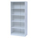 YAMAZEN スチール収納 書庫 オープン 5段 幅800×奥行400×高さ1790mm ホワイト 1台（取寄品）