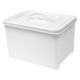 【収納ボックス】 ユメミグサ 取っ手付き収納ボックス ホワイト(白)22L PD-71-3 1個