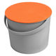 【収納バケツ】 ユメミグサ フタ付き 収納バケツ グレー/オレンジ(灰橙)9L PD-75 1個