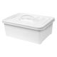 【収納バケツ】 ユメミグサ 取っ手付き収納ボックス ホワイト(白)12L PD-71-1 1個