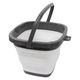 【収納バケツ】 ユメミグサ マルチ折り畳みバケツ ホワイト/グレー(白灰) 5L PR-41B 1個