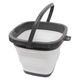 【収納バケツ】 ユメミグサ マルチ折り畳みバケツ ホワイト/グレー(白灰) 10L PR-41C 1個