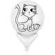 ぬりえバルーン　ねこ　1セット(10本入) 0701013143　宝興産（直送品）