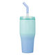 タンブラーストロー付フタ付ANIE 2WAYタンブラー670 グリーン×ブルー 1個 保冷保温 シービージャパン