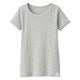 無印良品 キッズ フライス編みクルーネック半袖Ｔシャツ(インナー) １４０ グレー 良品計画