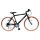 送料無料 GRAPHIS (グラフィス) アルミフレーム26インチ クロスバイク シマノ6段変速 GR-001Gv2-BKOR（直送品）