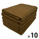 シナップスジャパン シャーリング バスタオル ブラウン　120×60CM　5枚入 1セット50枚（5枚入×10）