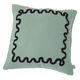 FLOWER刺繍クッションカバー グリーン LAKOLE/ラコレ
