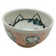 美濃陶苑 陶磁器 軽量4.0丼招き猫赤 22-13-3 1セット(3個入)（直送品）