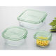 耐熱ガラス 保存容器 グリーン 角型 3点セット パック&レンジ PSC-PRN3G1 iwaki（イワキ）