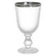 ダルトン グラス 280ml GLASS TABLEWARE OBO GOBLET GOLD PT RIM プラチナ 478614 1個（直送品）