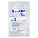 福助工業 合掌袋 KコートOP Oタイプ No.3 0716324 1ケース(3000個(100個×30))（直送品）