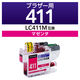 カラークリエーション ブラザー（brother）用 互換インク CC-BLC411M マゼンタ LC411-M互換 1個（直送品）