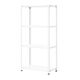 プラス KR軽量ラック（天地4段）幅887×奥行462×高さ1800mm ホワイト 1台（4梱包）スチールラック セット品