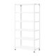 プラス KR軽量ラック（天地6段）幅887×奥行462×高さ1800mm ホワイト 1台（5梱包）スチールラック セット品
