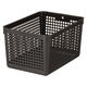 収納バスケット  メッシュバスケット ディープ ダークグレー　幅18.2×奥行26.4×高さ14.2cm　1個 オリジナル