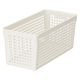 収納バスケット  メッシュバスケット スリム ホワイト　幅13.3×奥行29.1×高さ12.5cm　1個 オリジナル