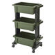 JEJアステージ ツールワゴン ボックスタイプ（ボックス3段タイプ）ブラックグリーン 1台