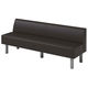 コンフォートワーク ロビーベンチ PVC張地 2～3人掛け 幅1800mm 背付 ブラウン 1脚