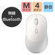 ワイヤレスマウス 静音 Bluetooth 無線(USB) 両対応 4ボタン ホワイト M-MY20MBSXWH エレコム 1個（直送品）